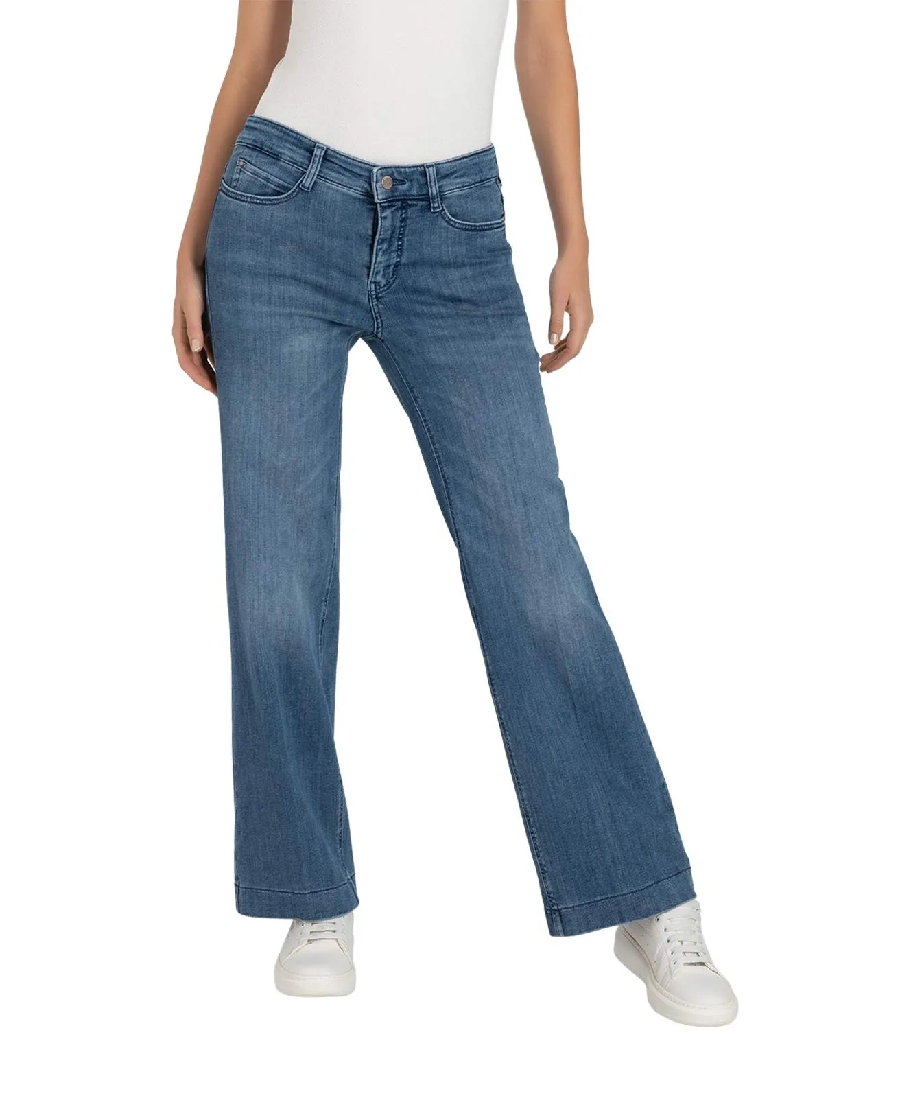 Damen Jeans Dream Wide Authentic von MAC in Vintage Blue Basic Wash