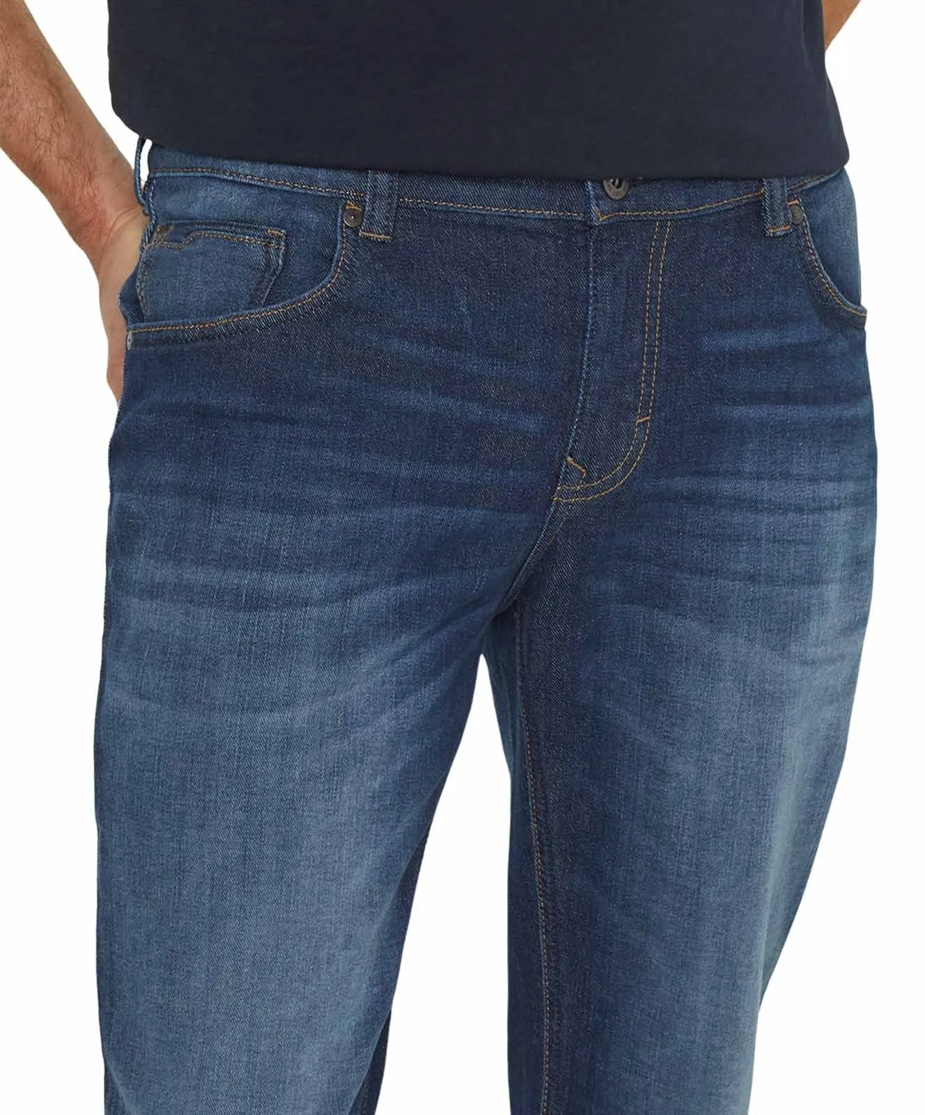 Herren Jeans Ben von Paddocks in Dark Blue Used Moustache