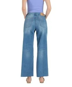 MAC Wide Leg Jeans Straight Fit in hellblau
