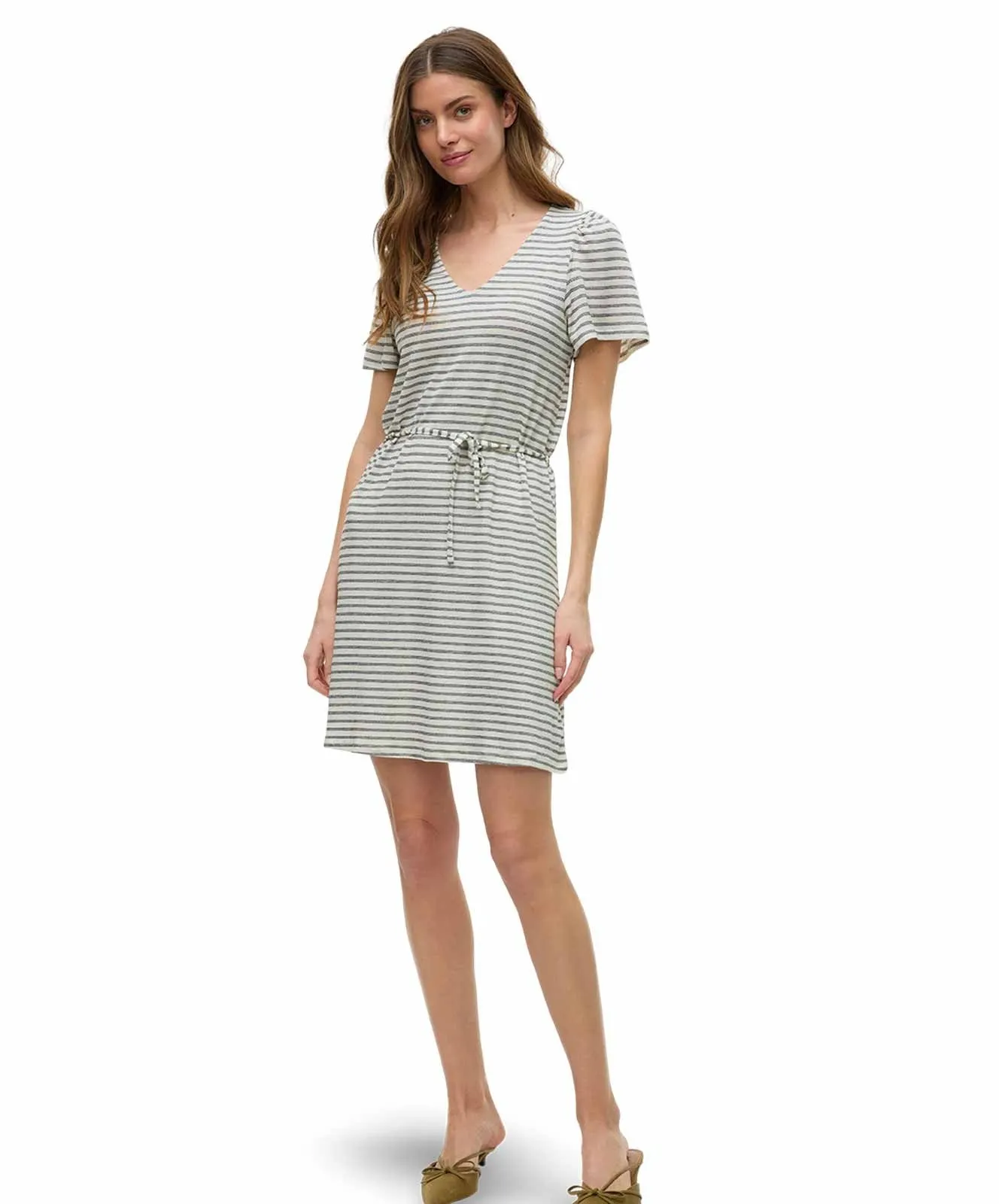 Damen Kleid Gina von Vero Moda in Oatmeal Black