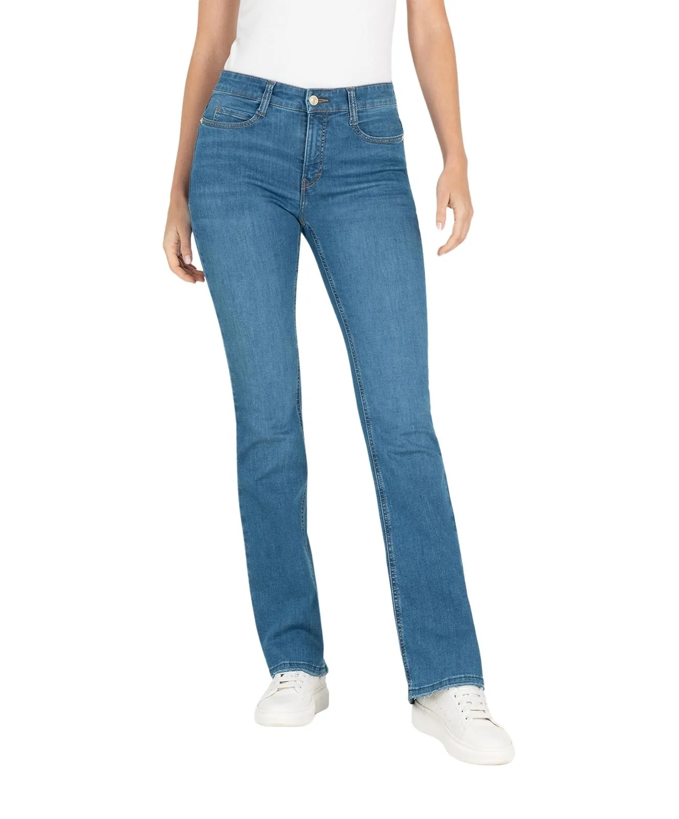 Damen Jeans Boot Fringe von MAC in Medium Blue Authentic Used