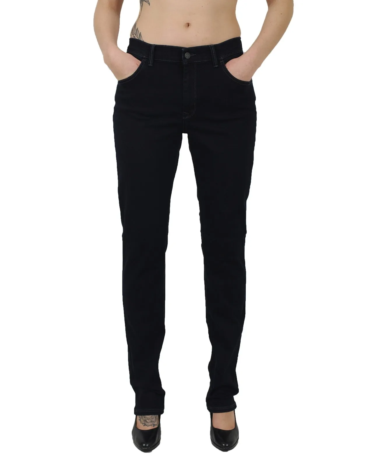 Damen Jeans Betty von Pioneer in Blue Black Stonewash