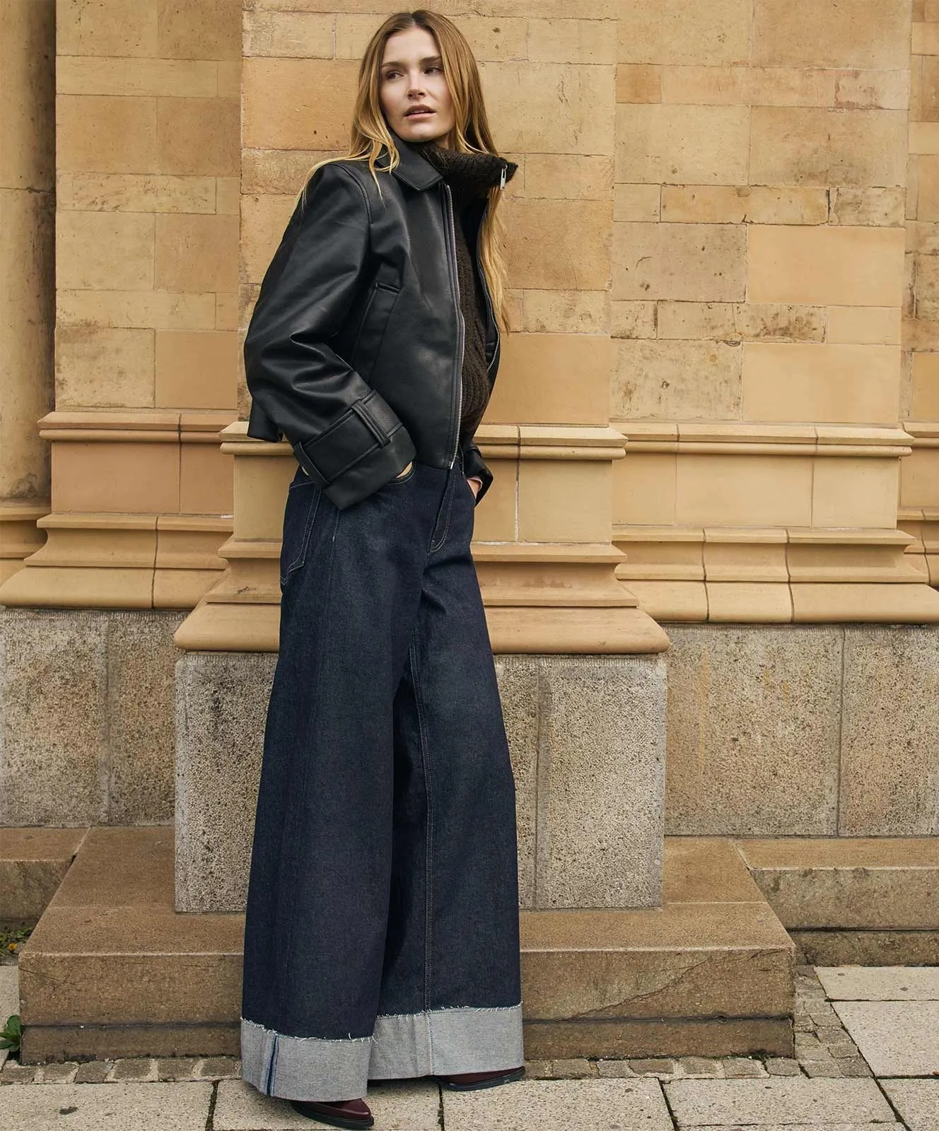 Damen Jeans Nevada Superwide von MAC in Fashion Rinsed