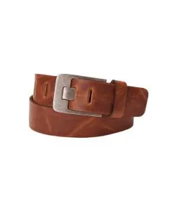 Bernd Götz Herren Gürtel in Cognac mit Used Look