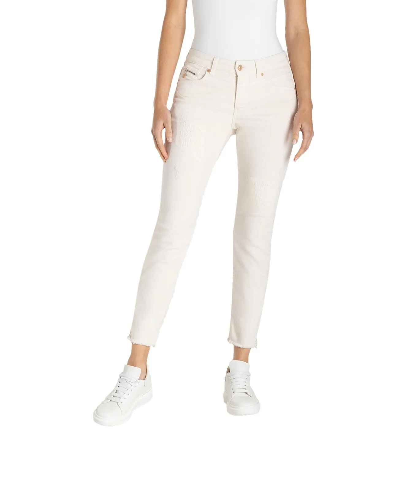 Damen Jeans Rich Slim Chic von MAC in Antique White