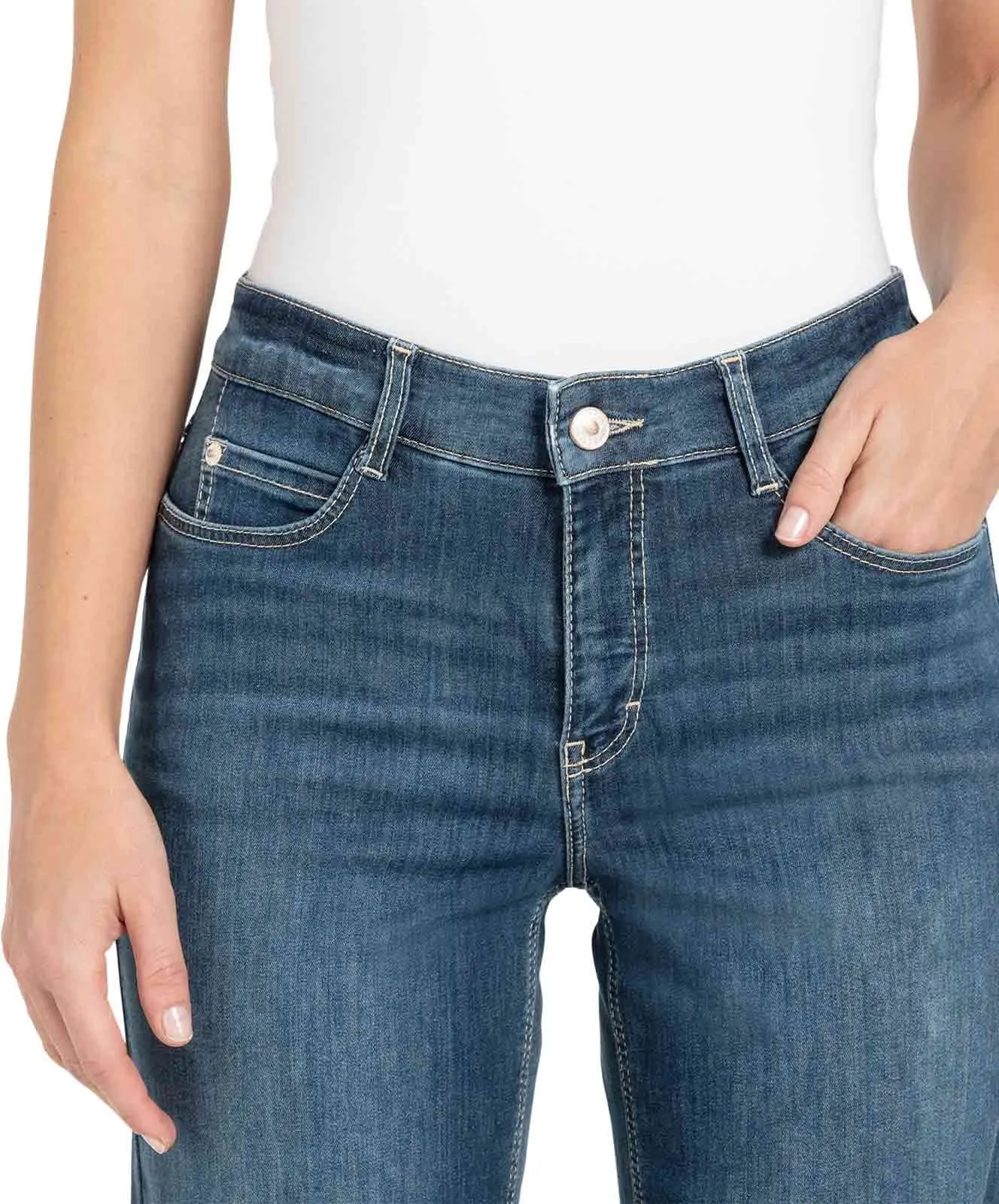 Damen Jeans Dream Wide von MAC in Authentic Dark Blue