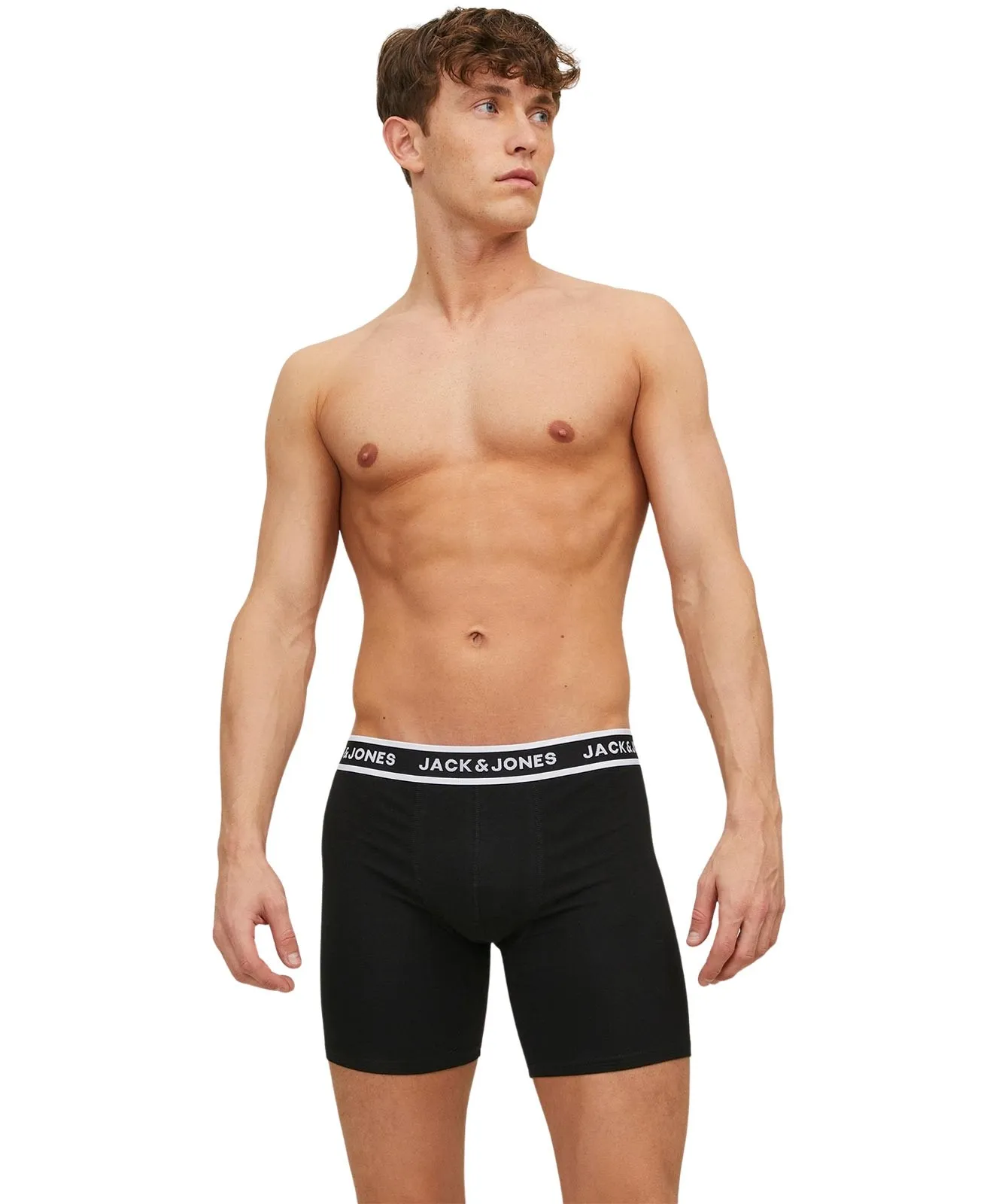 Herren Unterwäsche Solid Boxer Briefs von Jack & Jones in Black Black