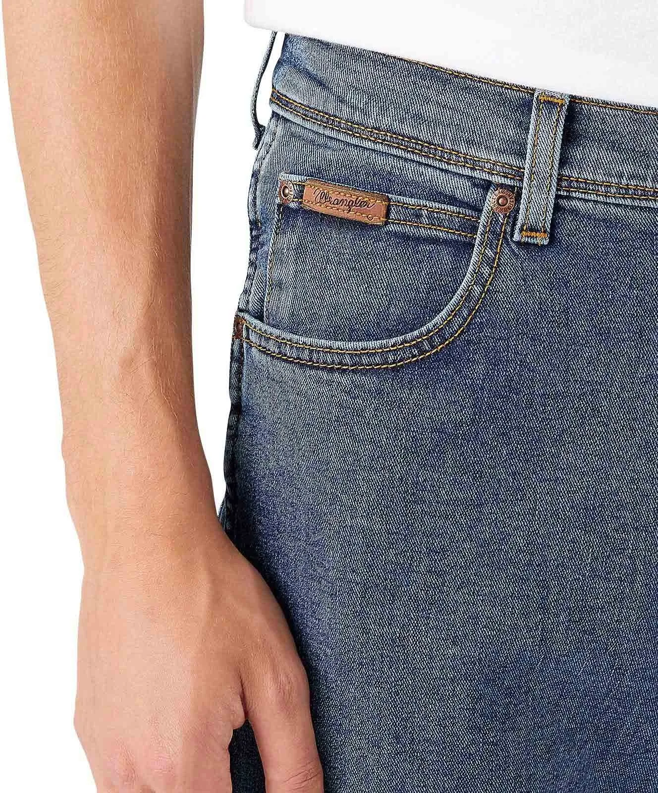 Herren Jeans Texas Slim von Wrangler in Stonewash