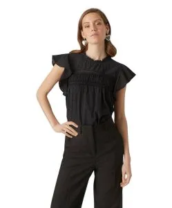 Vero Moda Blusenshirt Trine in Schwarz