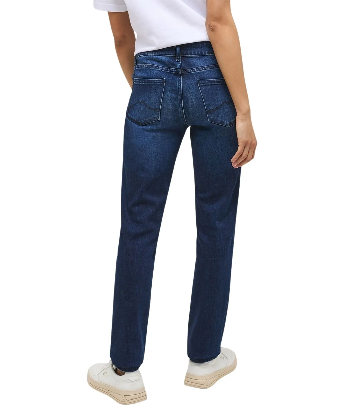 Damen Jeans Crosby Relaxed Slim von Mustang in Dunkelblaue Waschung