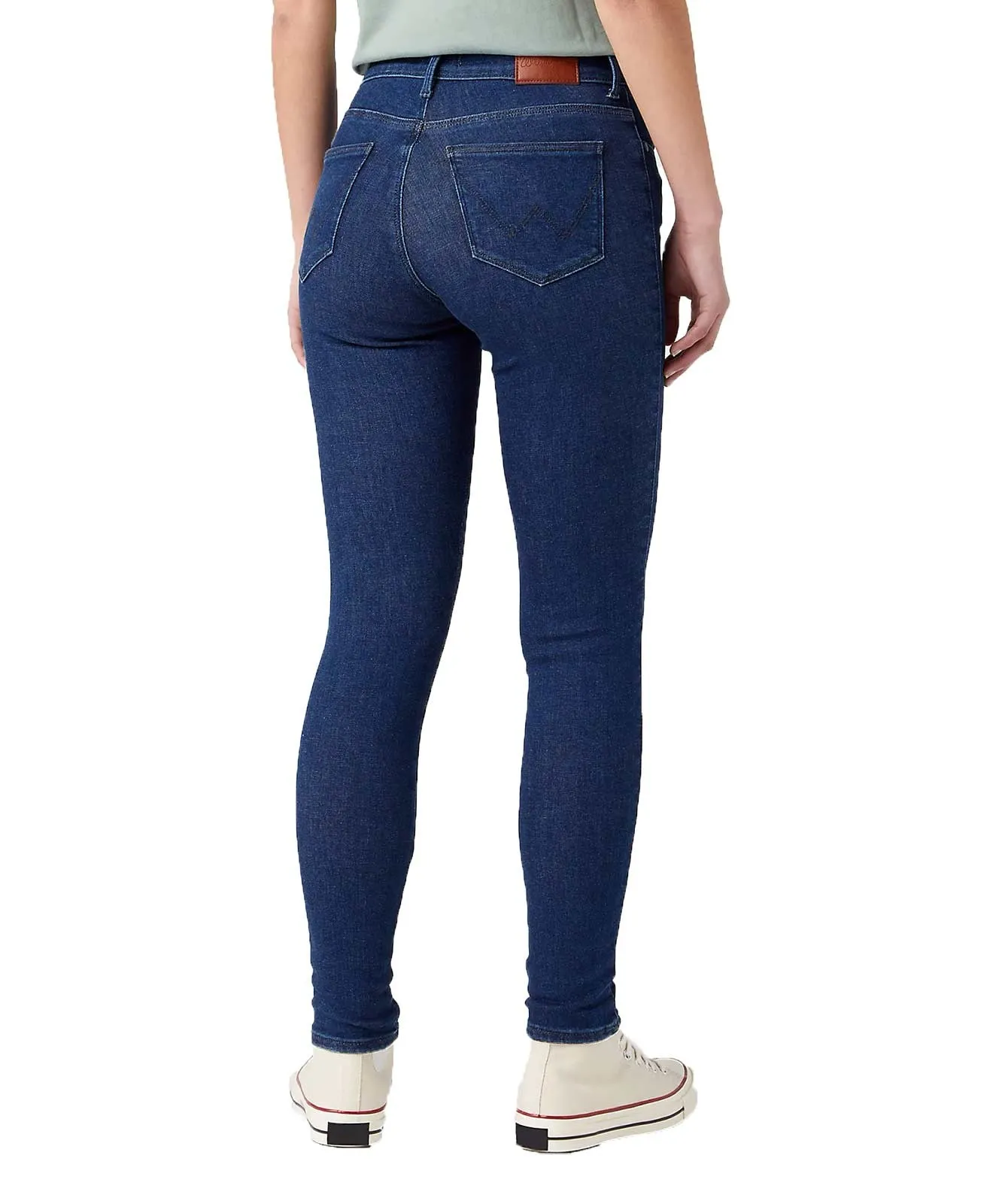 Damen Jeans High Skinny Jeans von Wrangler in Airblue