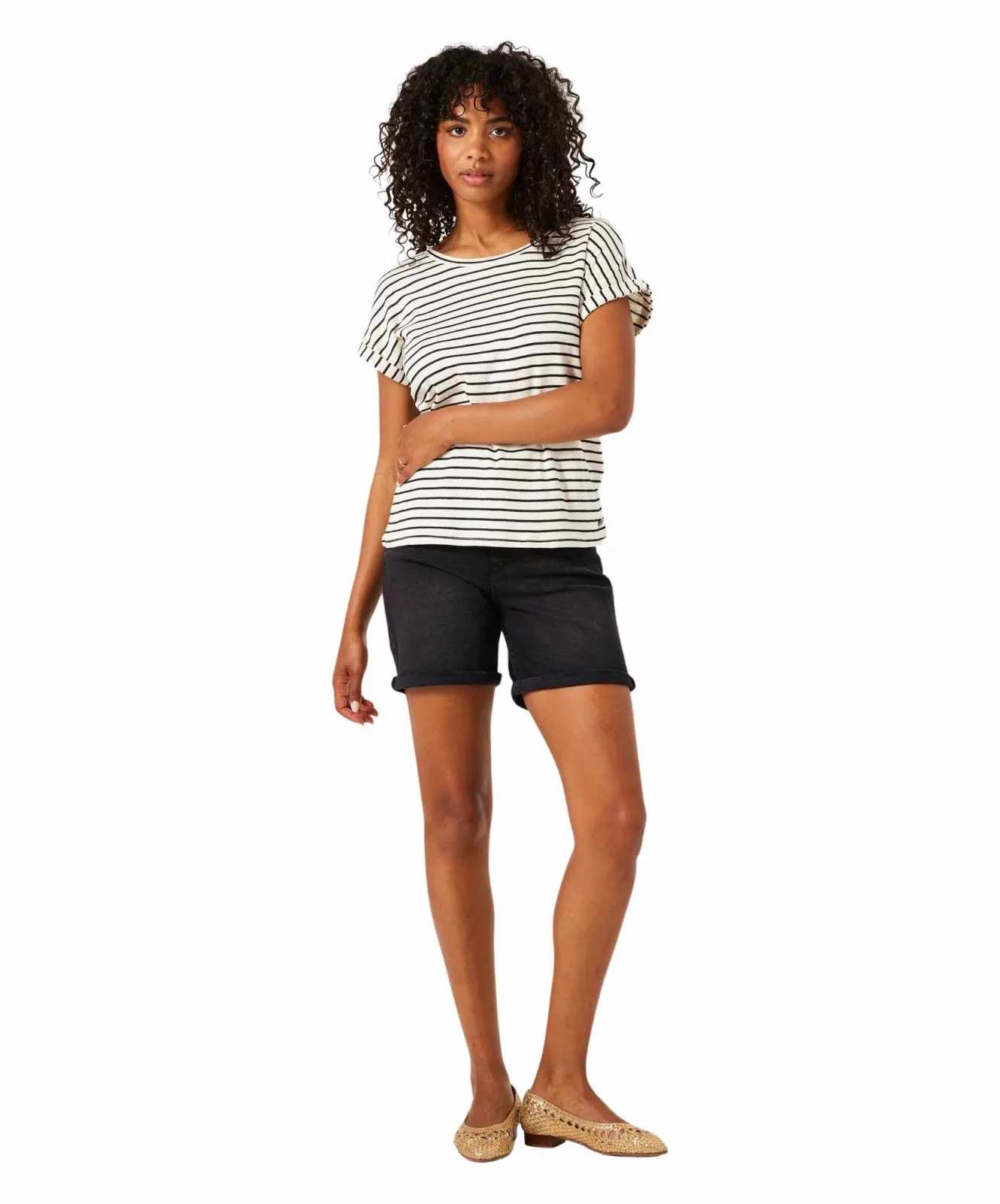 Damen Jeans Celia Bermuda von Garcia in Dark Used