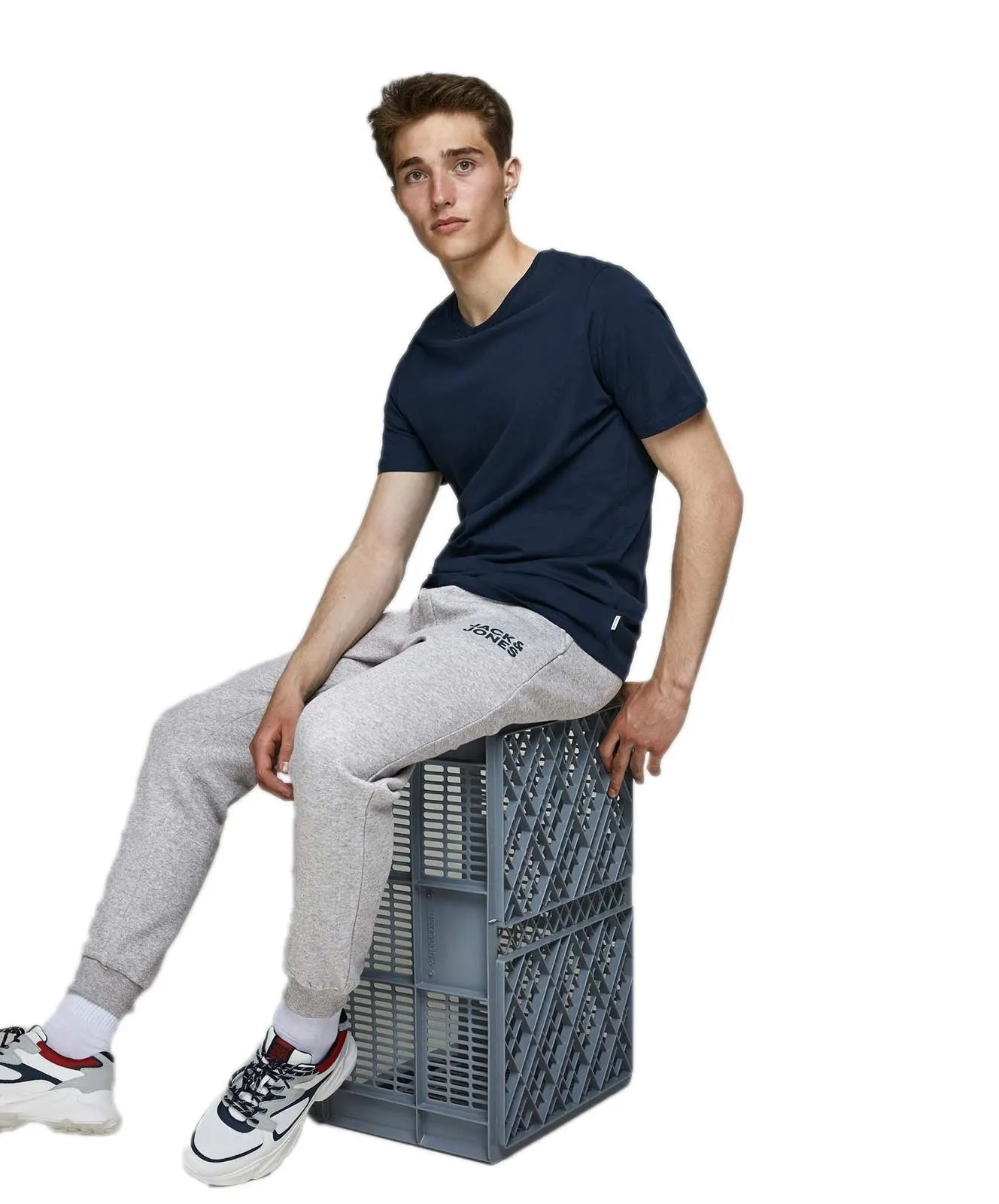 Herren Hose Gordon von Jack & Jones in Light Grey Melange