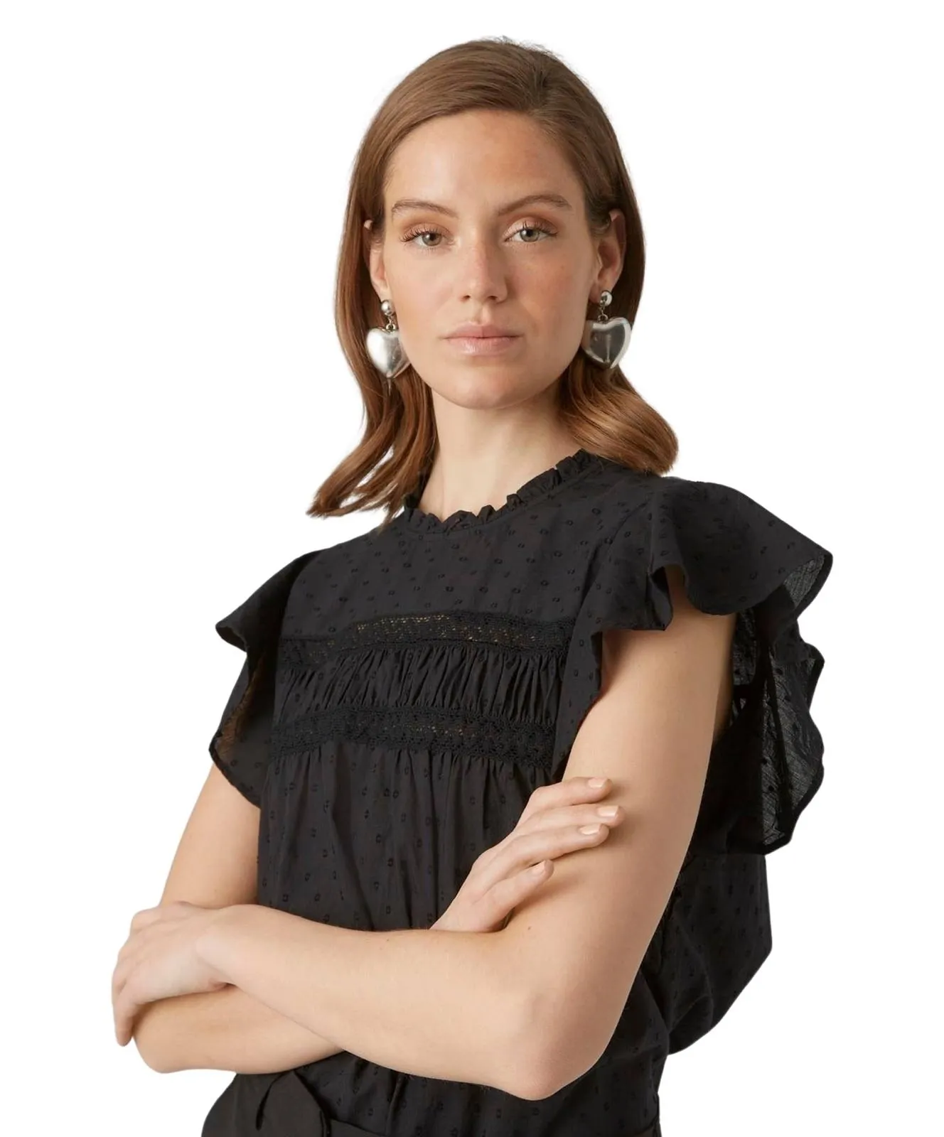 Damen Shirt Trine von Vero Moda in Black