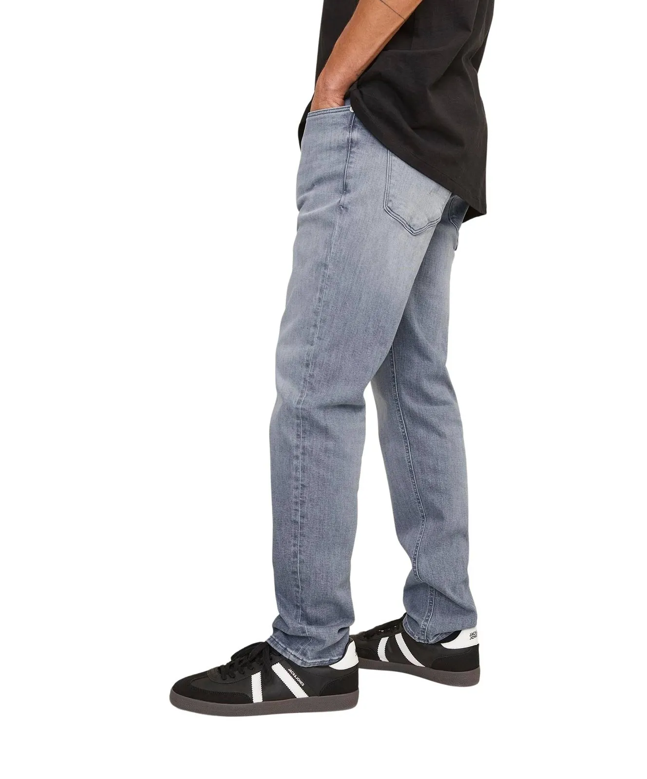 Herren Jeans Clark Original von Jack & Jones in Grey Denim