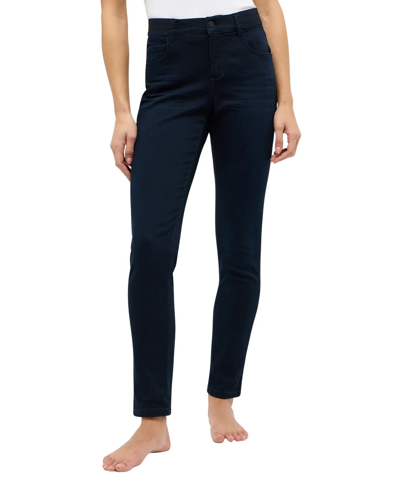 Damen Jeans One Size Fits All von Angels in Night Blue Used Buffi Crinkel