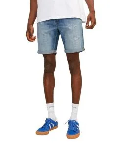 Jack & Jones Jeans Shorts Rick Blair in mittelblauer Waschung