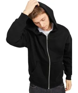 Jack & Jones Sweatjacke Schwarz mit Kängurutasche