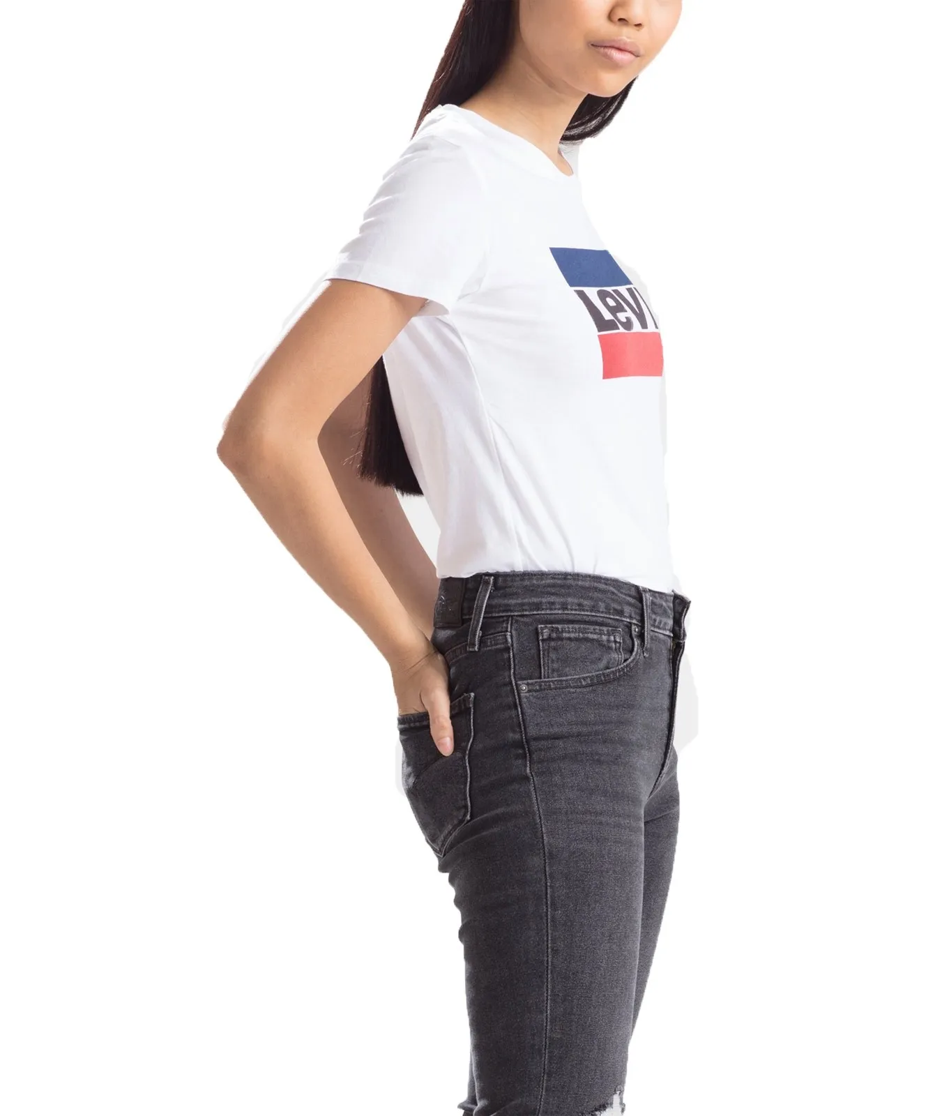 Damen Shirt The Perfect Tee von Levis in Sportswear White