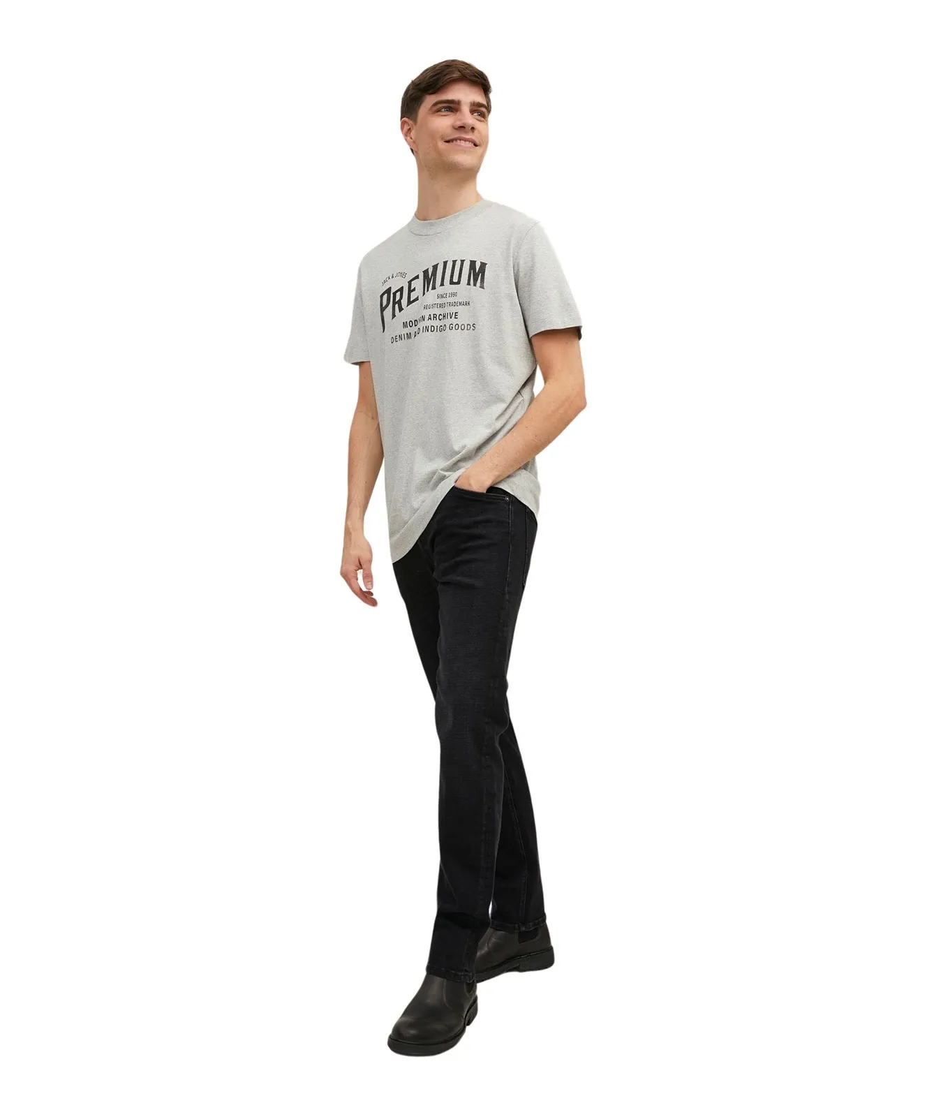 Herren Jeans Mike Original von Jack & Jones in Black Denim