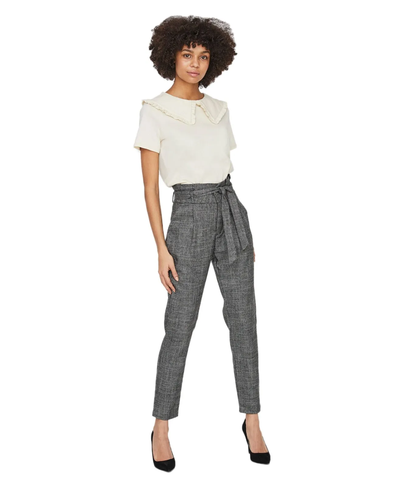 Damen Hose EVA von Vero Moda in Grey / White