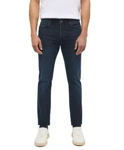 Mustang Frisco Jeans Skinny Fit in dunkelblauer Used-Waschung