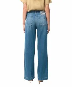 MAC Dream Wide Leg Jeans in mittelblauer Waschung