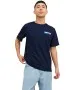 Herren Shirt Corp Logo Tee von Jack & Jones in Navy Blazer P4 Small Print