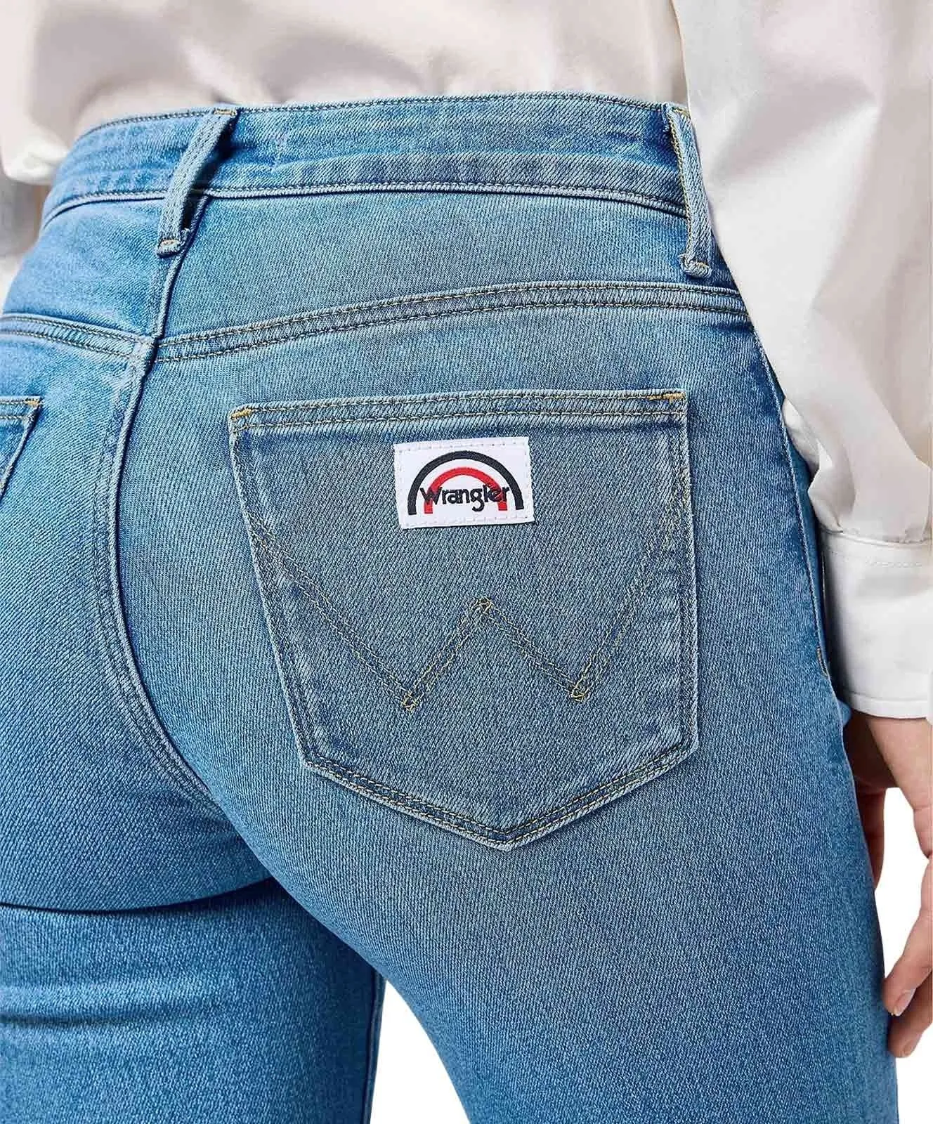 Damen Jeans Flare von Wrangler in Velvet Sky