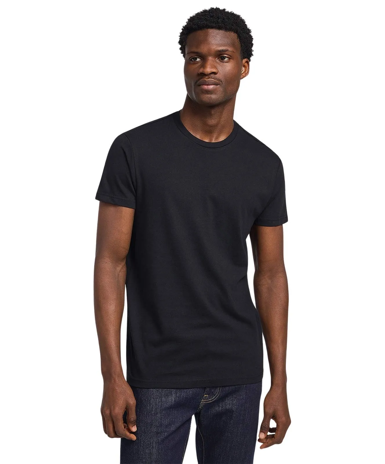 Herren Shirt Twin Pack Crew von Lee in Black / White