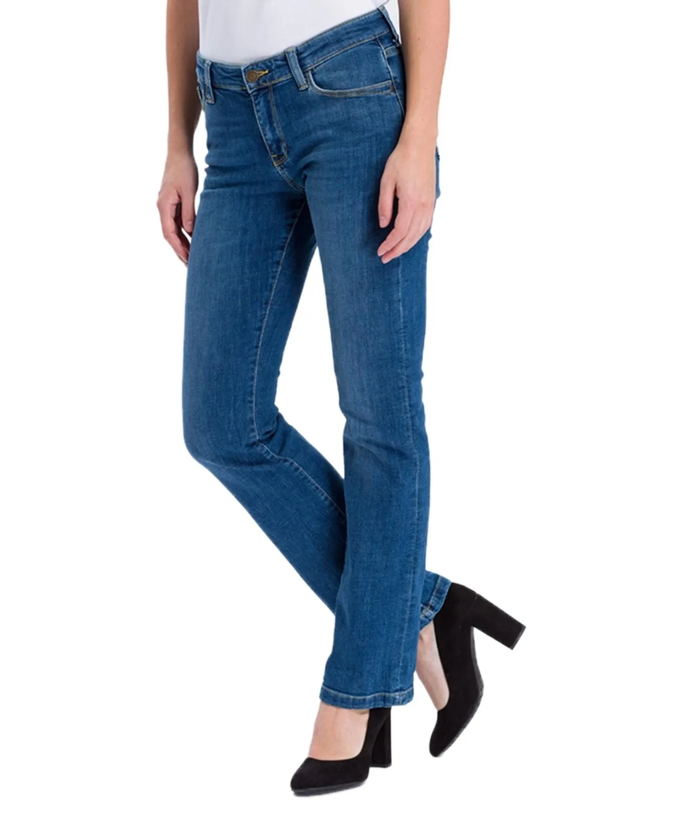 Damen Jeans Lauren von Cross in Med Blue