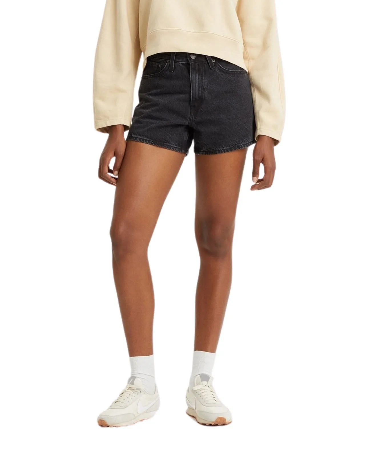 Damen Jeans 80'S Mom Shorts von Levis in Black Stonewash