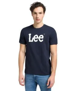 Lee Wobbly Logo Tee in Dunkelblau