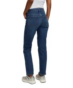 CROSS Emilia Jeans mit geradem Bein in mittelblau