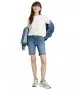 Damen Jeans Anya Short von Cross in Mid Blue