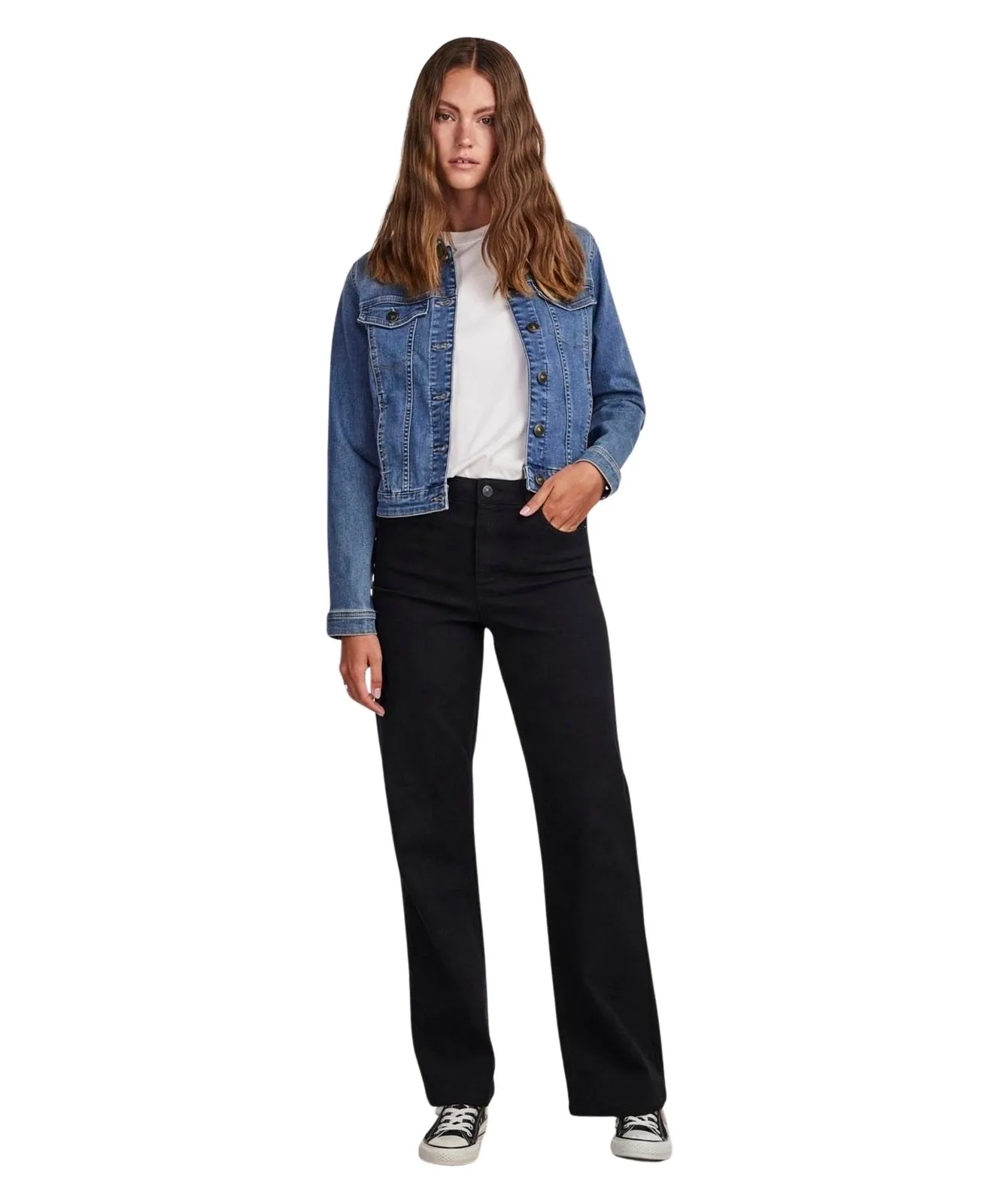 Damen Jacke Oia von Pieces in Medium Blue