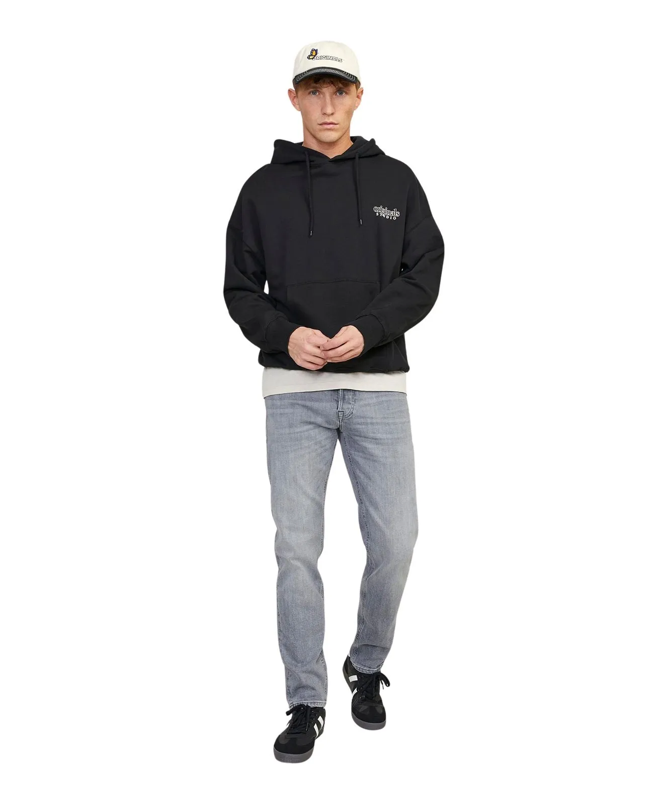 Herren Jeans Mike Original von Jack & Jones in Grey Denim