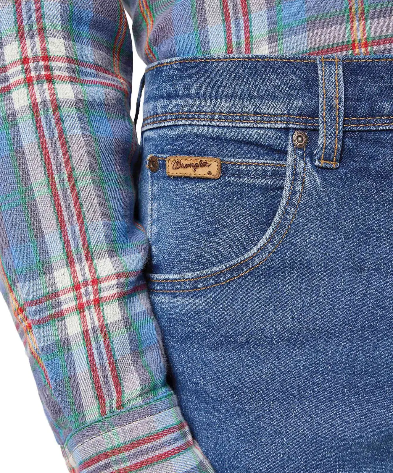 Herren Jeans Texas Slim von Wrangler in Ridge Wash