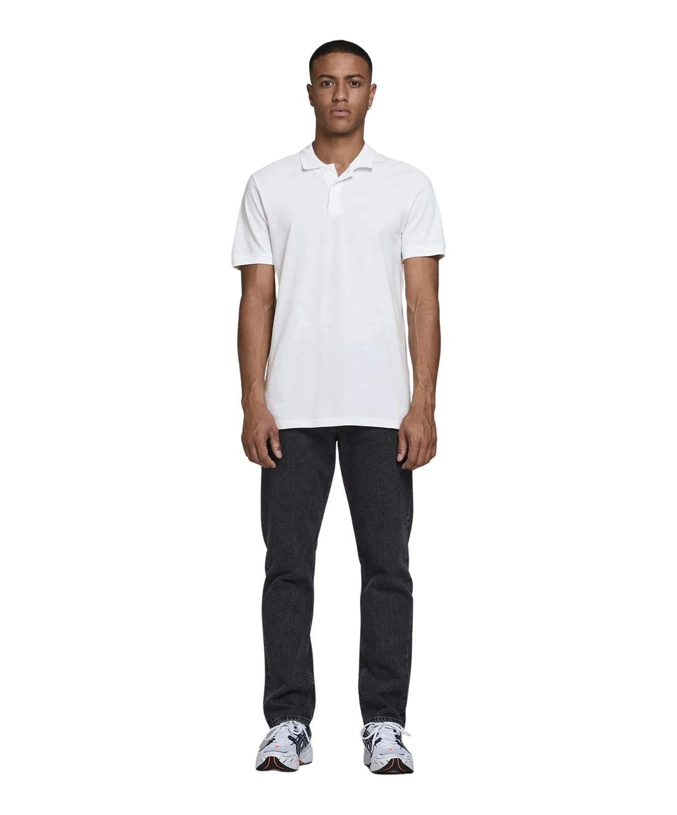 Herren Shirt Basic Polo von Jack & Jones in White