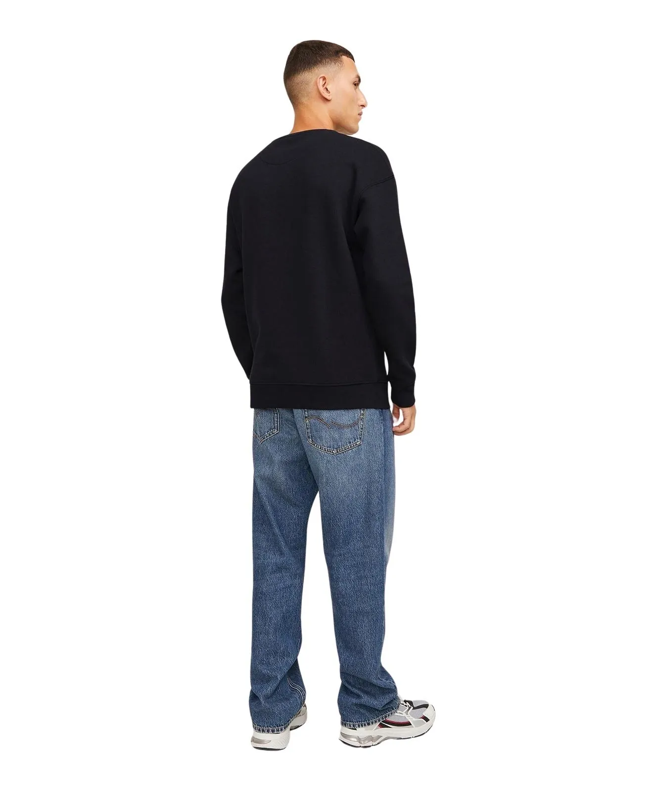 Herren Pullover Star Basic Sweat Crew von Jack & Jones in Black