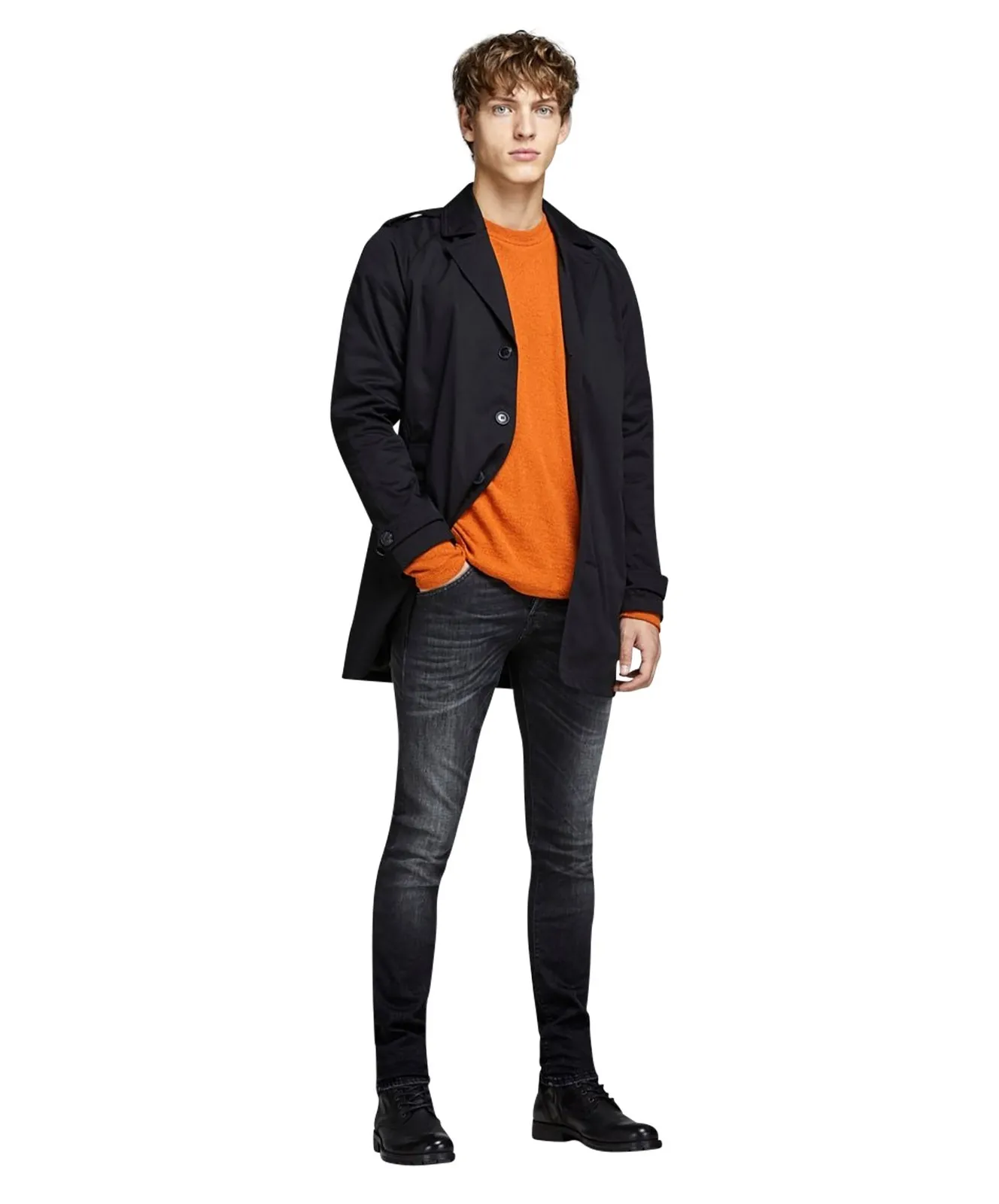 Herren Jeans Glenn Fox von Jack & Jones in Black Denim