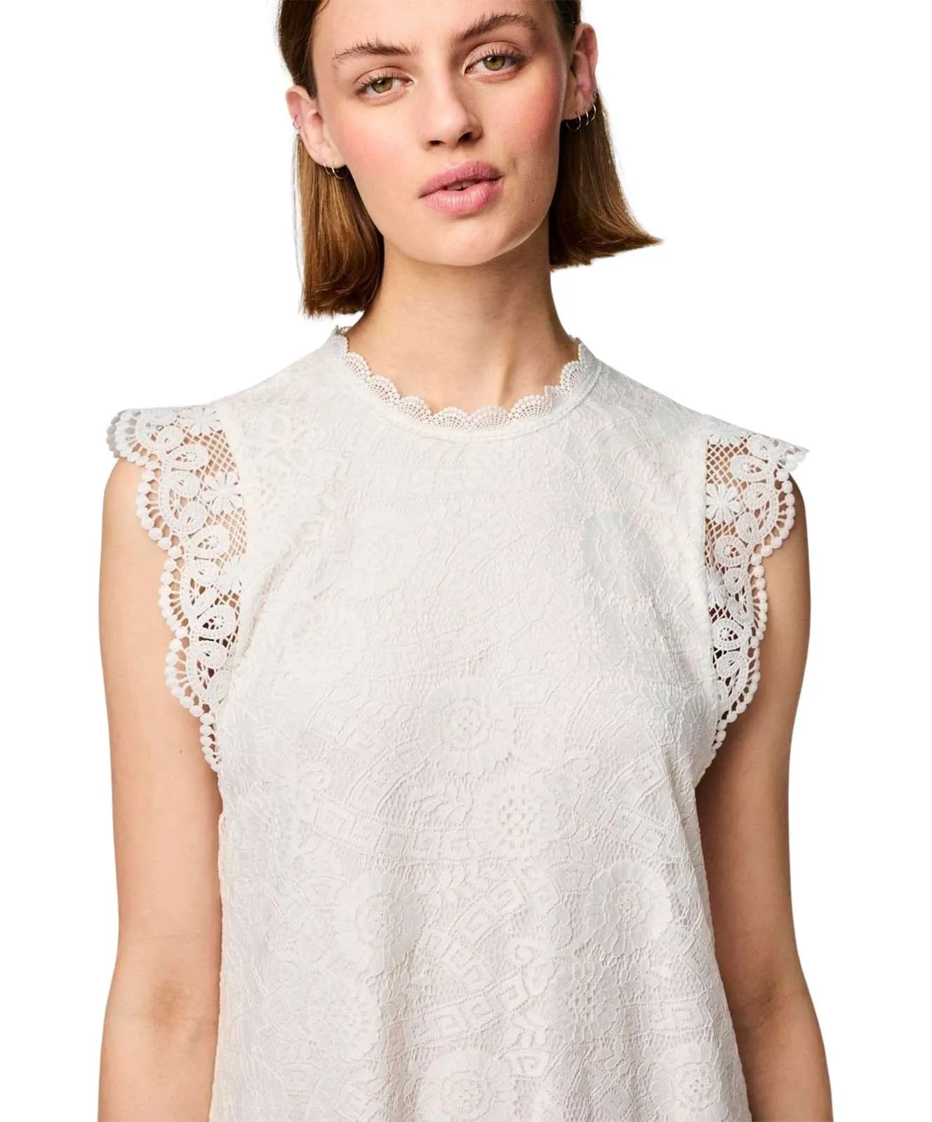 Damen Kleid Olline von Pieces in Cloud Dancer