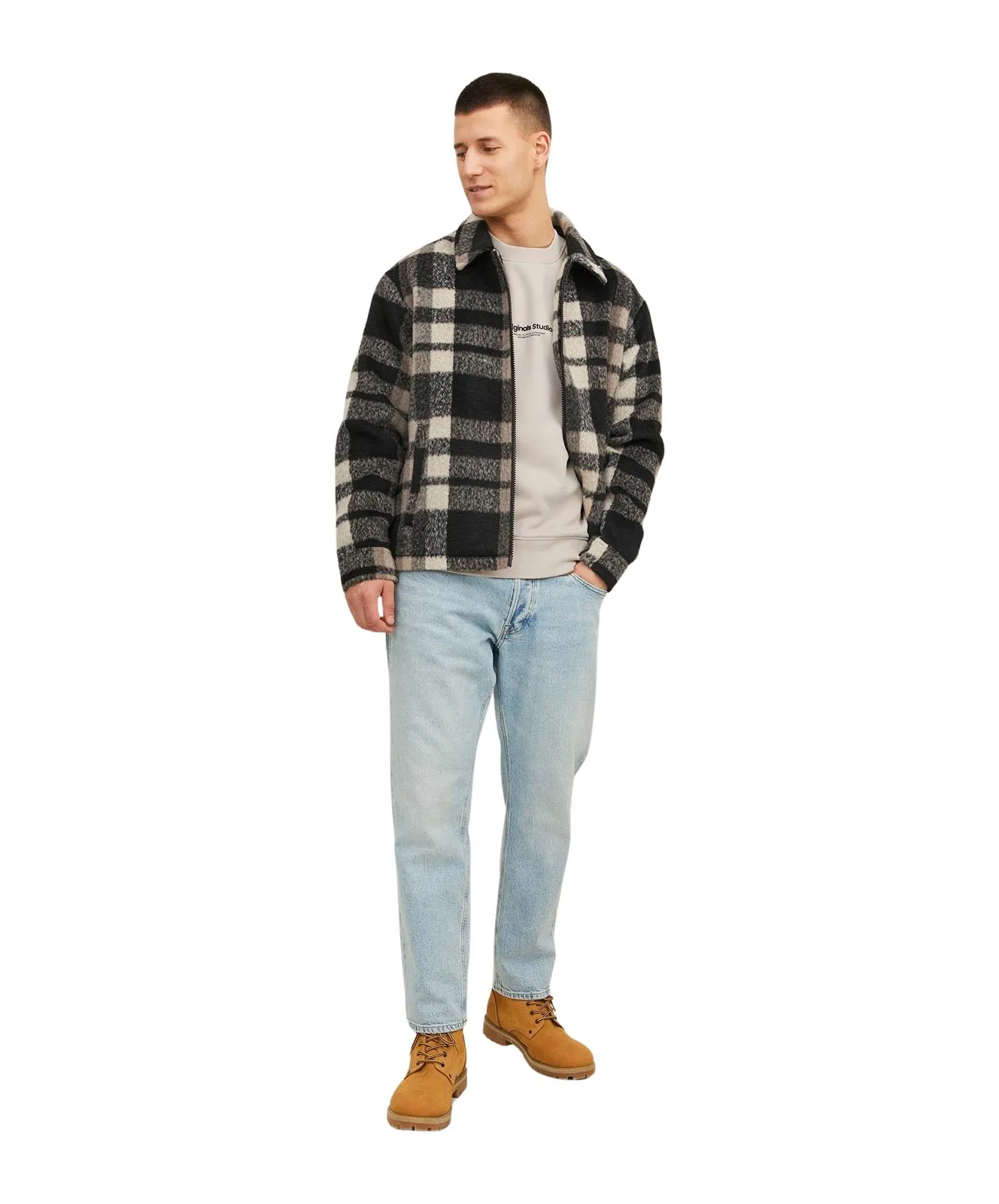 Herren Pullover Sweat Crew von Jack & Jones in Moonbeam