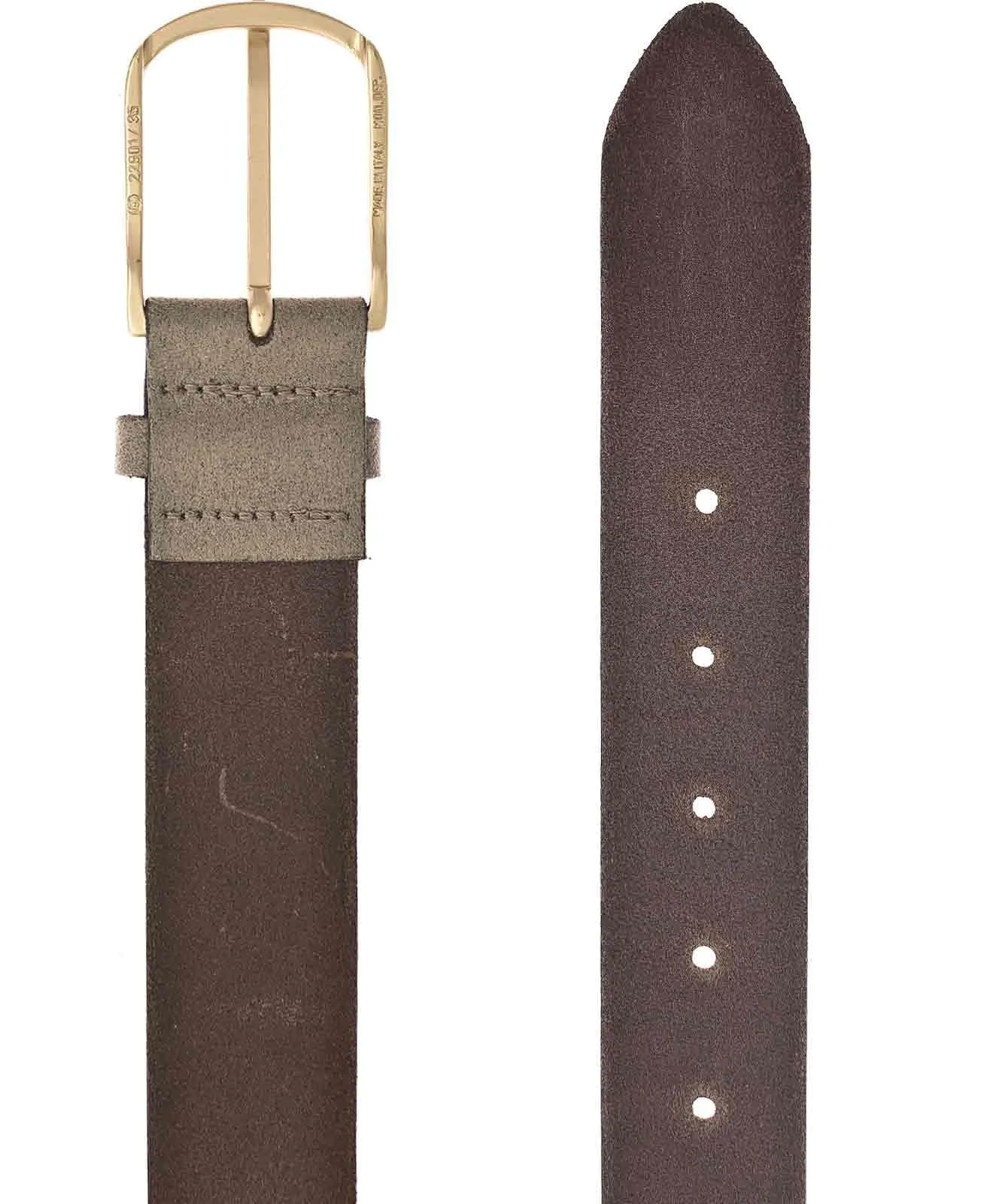 Damen Gürtel 35mm Veloursgürtel mit Airbrushkante von Mustang in Taupe
