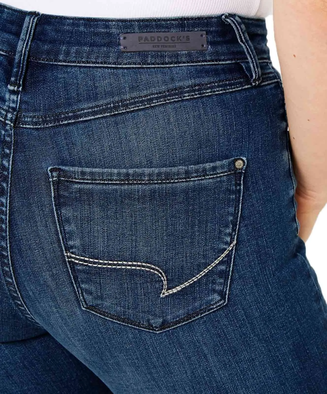 Damen Jeans Pat von Paddocks in Dark Blue Used Moustache