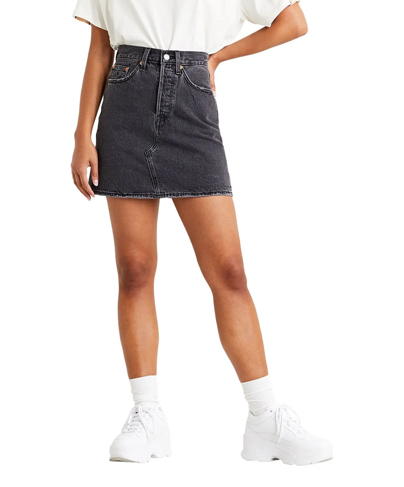 Damen Rock Deconstruted Skirt von Levis in Black