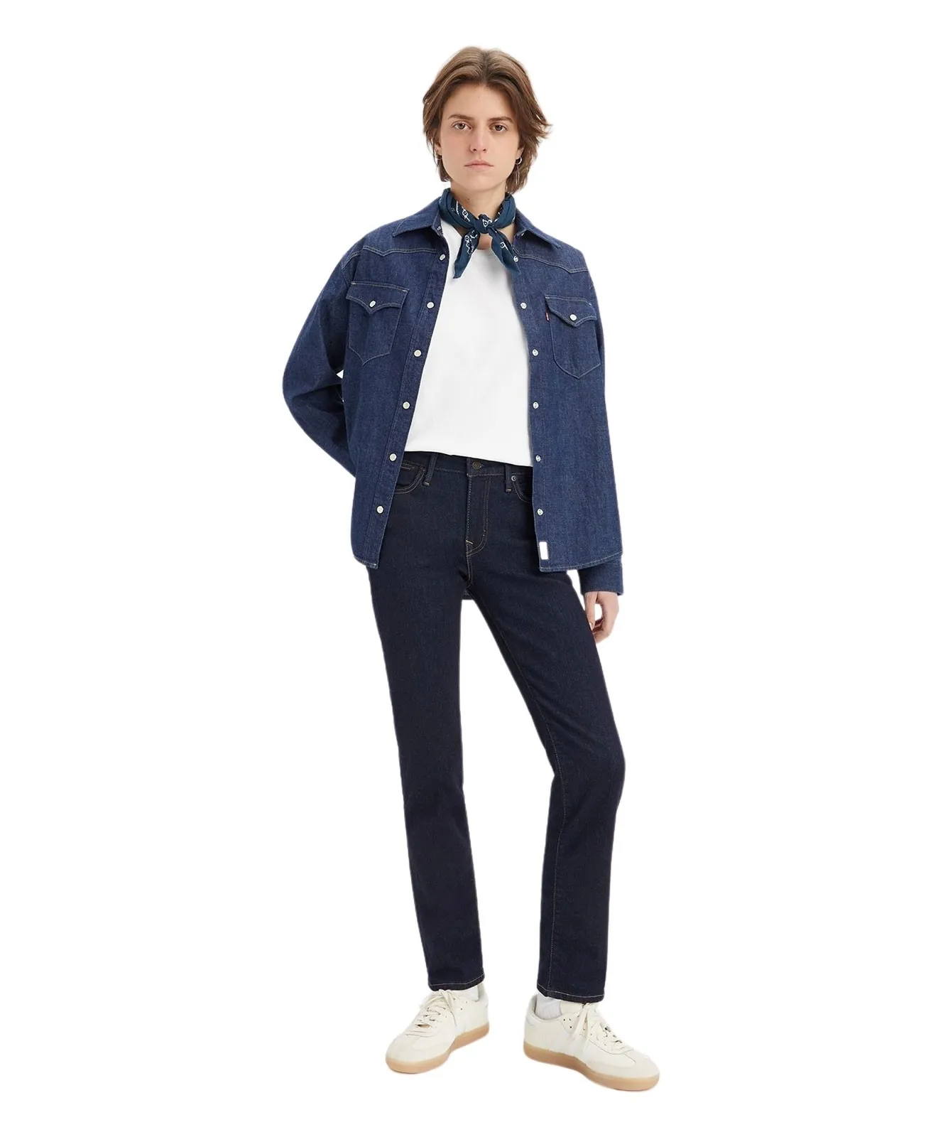 Damen Jeans 712 Slim von Levis in Blue Wave Rinse