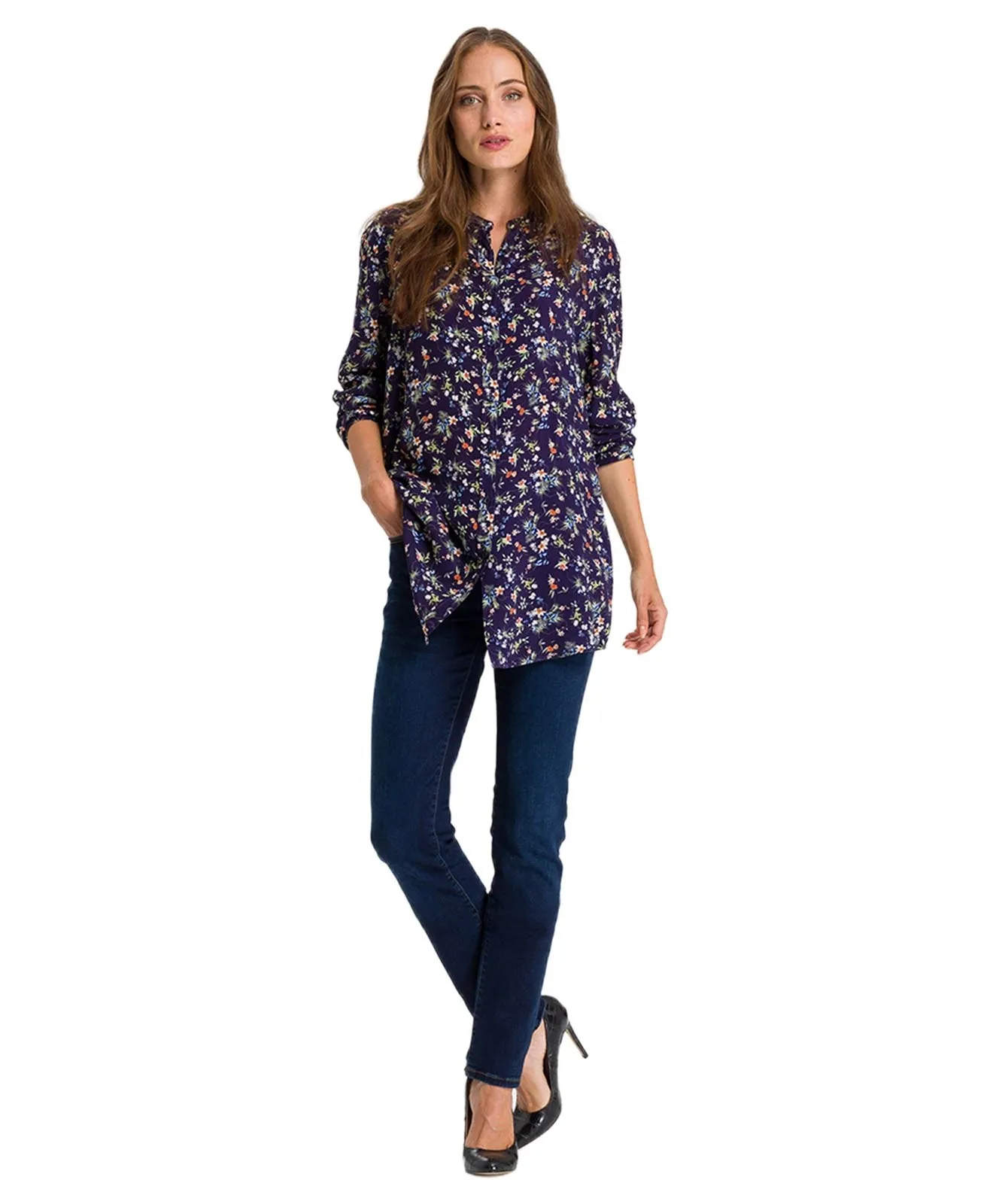 Damen Jeans Anya von Cross in Dark Blue