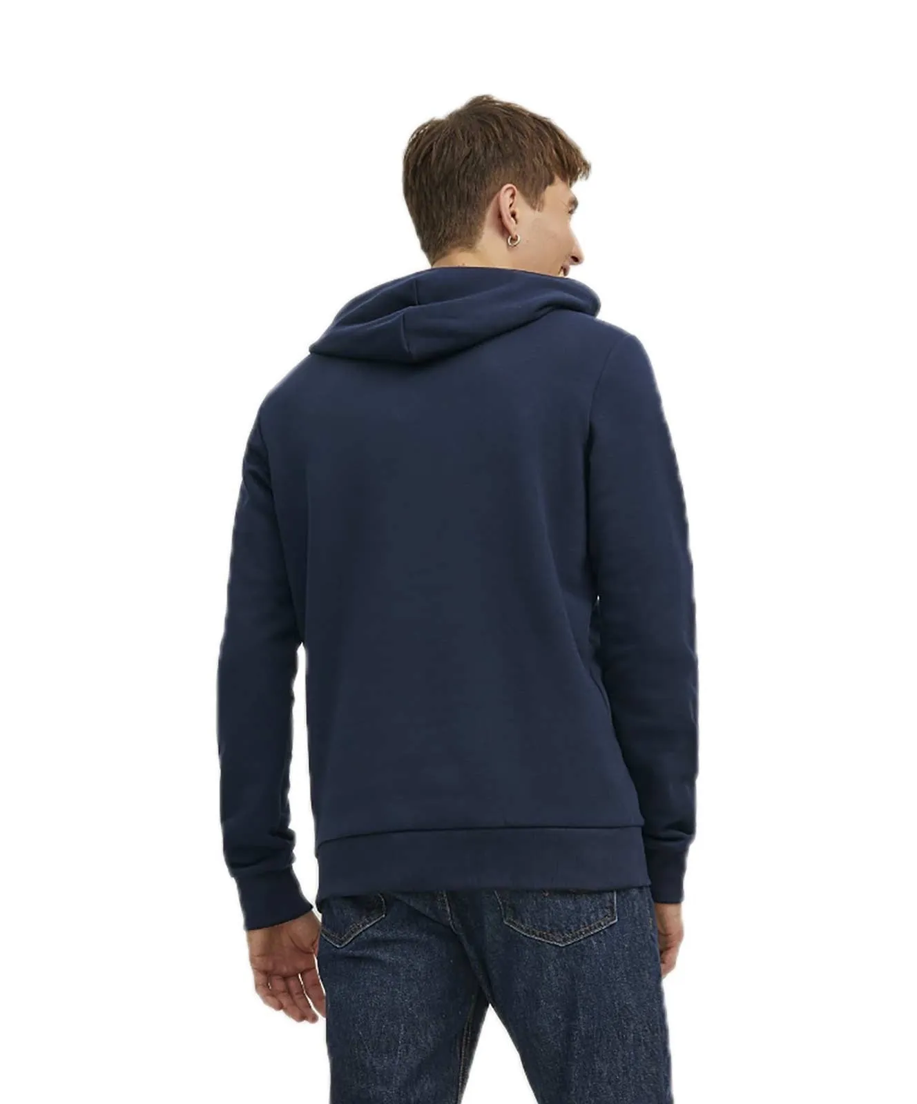 Herren Pullover Corp Logo Sweat Hood von Jack & Jones in Navy Blazer