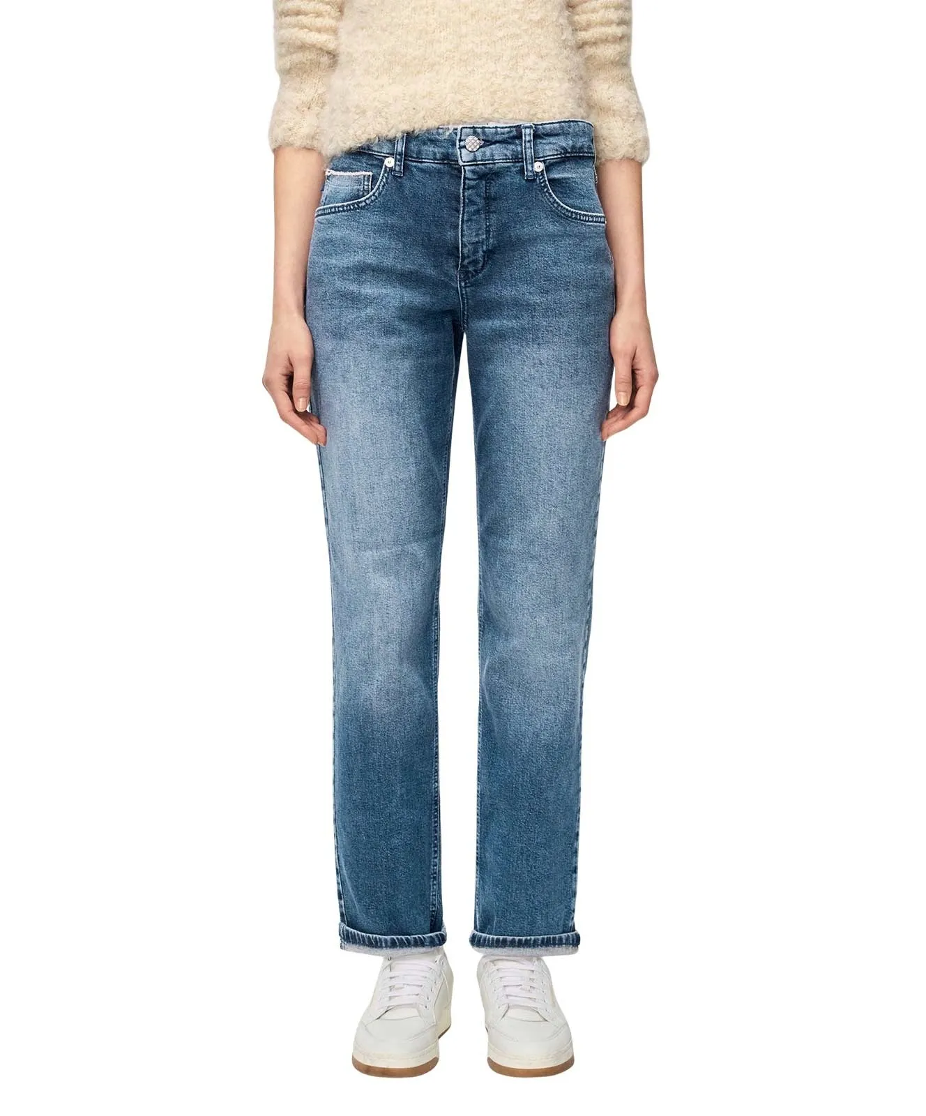 Damen Jeans Straight von MAC in Mid Blue Random